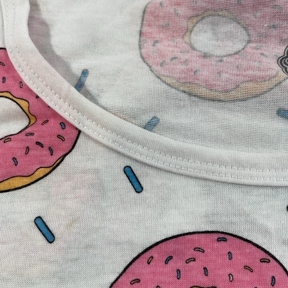 THE SIMPSONS Homer & Donuts All Over Print White Sleeveless Tank Top Size XL NEW - Picture 9 of 9